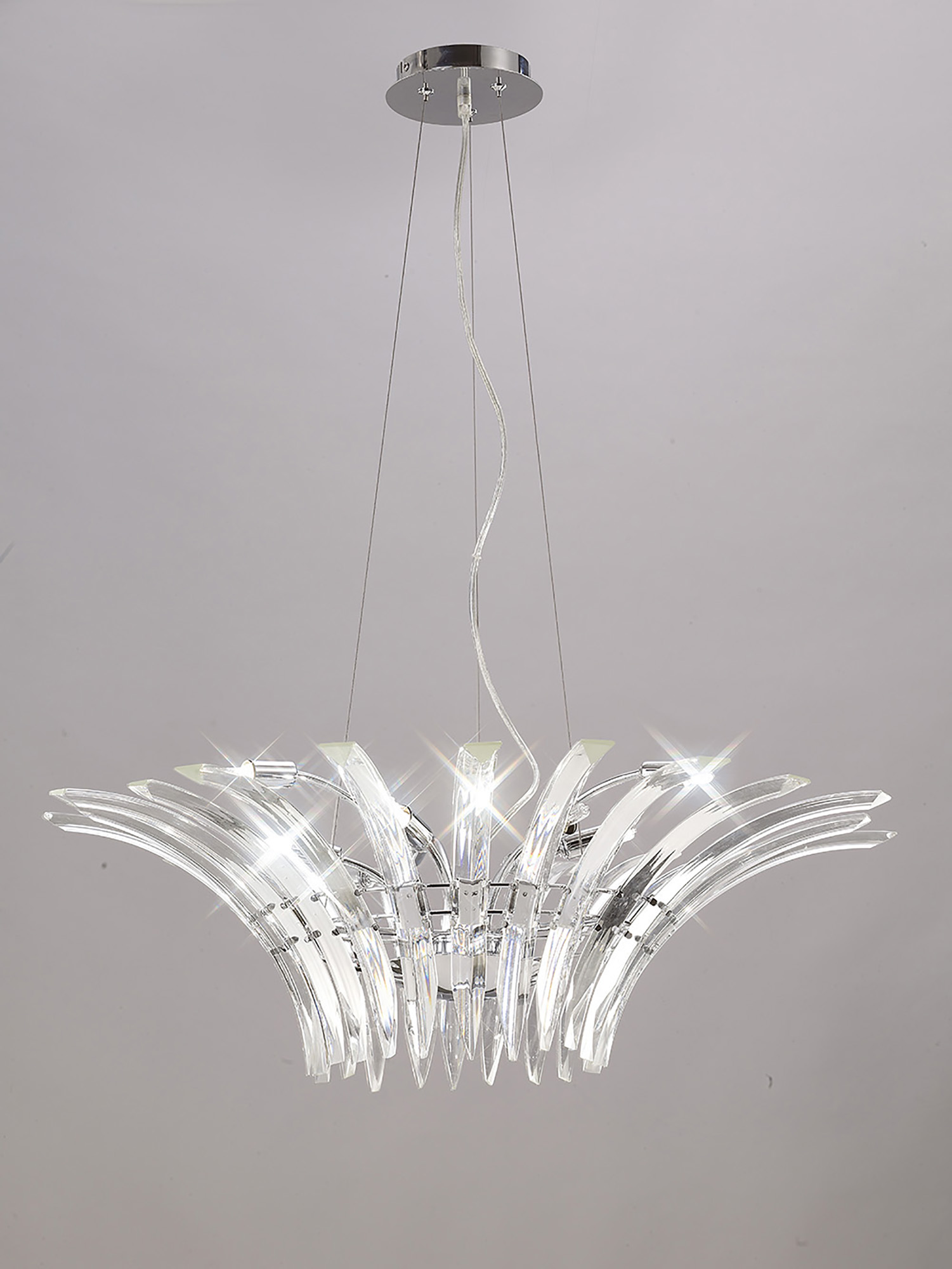 Sinclair Crystal Ceiling Lights Diyas Multi Arm Crystal Fittings